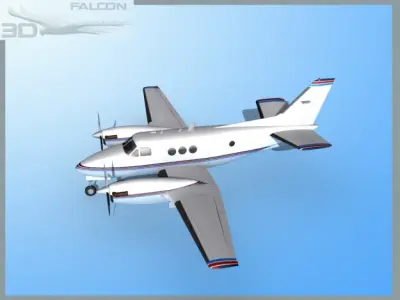 Falcon3D E90 King Air F04 3D model