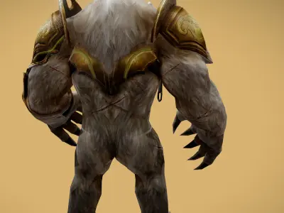 polar beast Low-poly 3D model