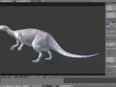 Camptosaurus dinosaur Low-poly 3D model
