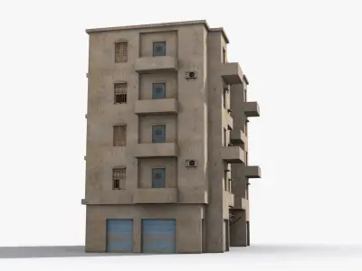 Arab Middle East Building x13 Low-poly 3D model