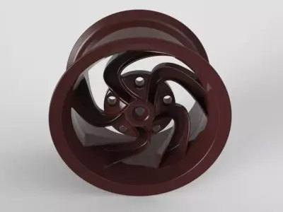 Go-Kart Tyre Rim 3D model
