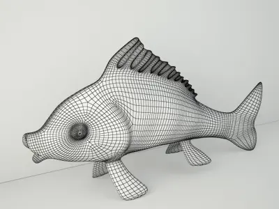 Large Bronze Good Luck Koi Fish 3D model