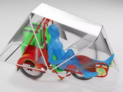 Delivery Trike Concept - JET SNAIL 3D model