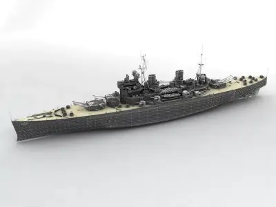 King George V Class Battleship 3D model