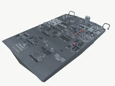 Airplane Cockpit Top Panel 3D model