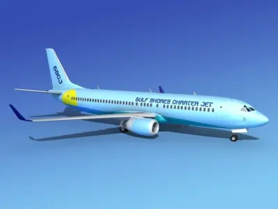 Boeing 737-800 Gulf Shores Charter 3D model