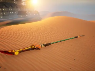 Lowpoly Stylized Spear - Game-Ready - BPR Low-poly 3D model