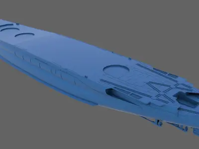 Battleship Yamato Hull - Commercial license - 1-200 scale 3D print model