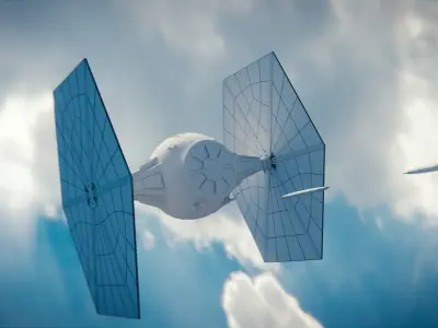 STAR WARS TIE-FIGHTER Low-poly 3D model