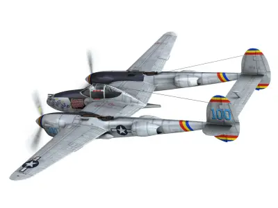 Lockheed P-38 Lightning - Put Put Maru 3D model