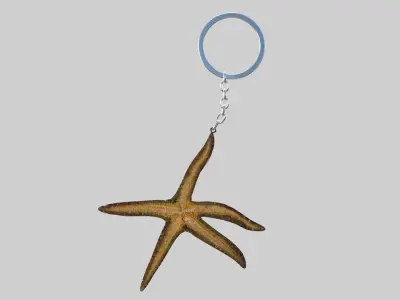Starfish keychain 3D model