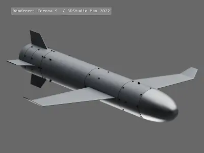 Palianytsia rocket drone missile 3D model