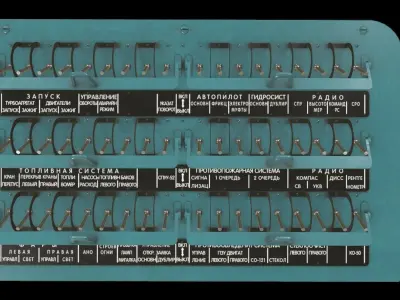 Mi-8MT Mi-17MT Right Circuit Breaker Console Russian Low-poly 3D model