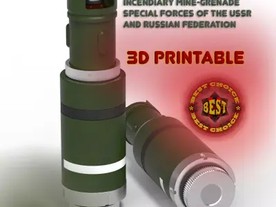 Incendiary mine-grenade ZMG special forces  3Dprintable Moulage 3D model