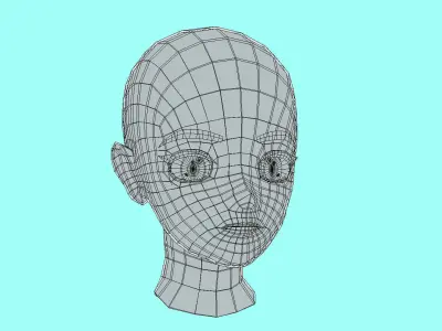 Free Pack - Anime Head Free low-poly 3D model