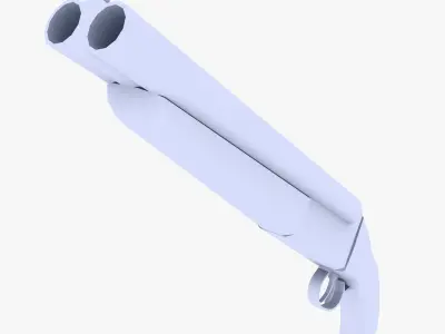 Sawn-off Shotgun  Low-poly 3D model
