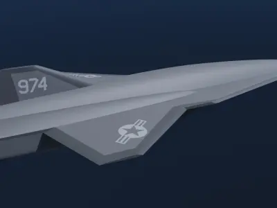 SR72 UAV Concept Low-poly 3D model