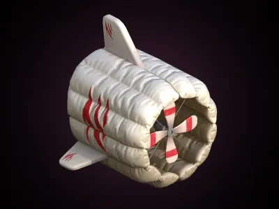 Solarpunk Airborne Wind Turbine 3D model