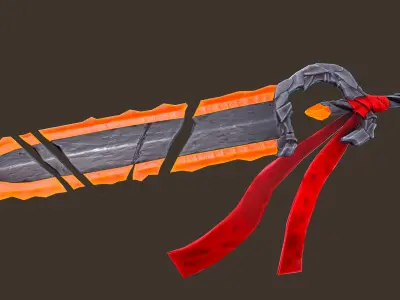 Phoenix Sword - Game Ready -  Low-poly 3D model