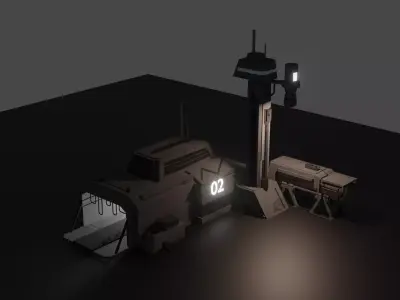 Military Base 3D model 3D model