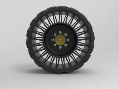 Twheel from Front loader 3D model