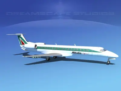 Embraer ERJ-145 Alitalia Express 3D model