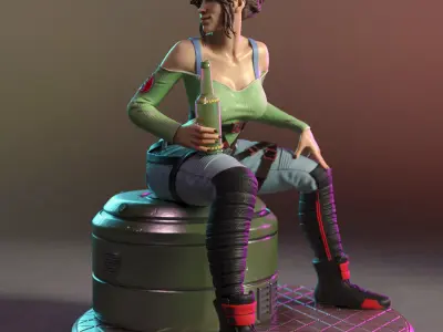 Panam Palmer from Cyberpunk 2077 3D print model