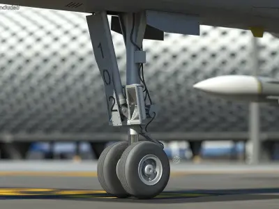 French Air Force Mirage 2000C with Armament 3D model
