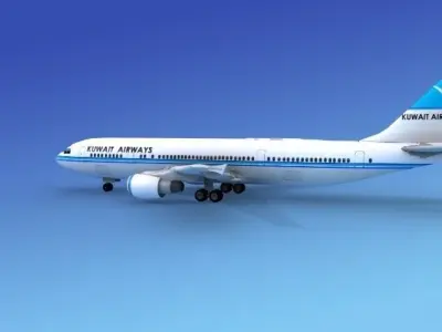 Airbus A300 Air Kuwait 3D model