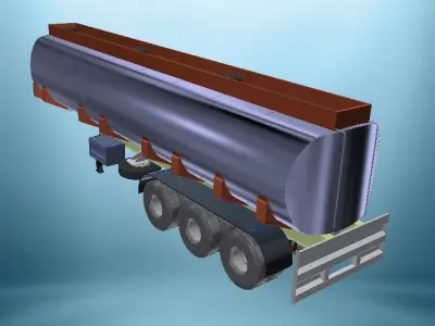 Chassis less TV Tank 54000 Litres 3D model