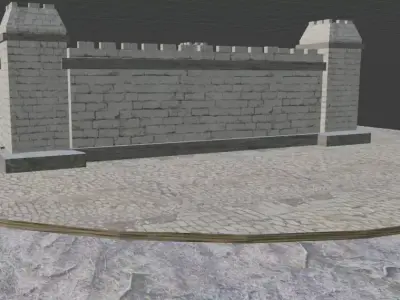 Fortress wall Free 3D print model