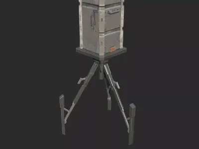 Future sci-fi apocalypse solar purifier 3D model