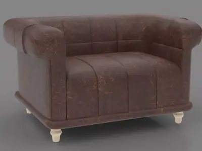 armchair and wardrobe 3d rhino Free 3D model