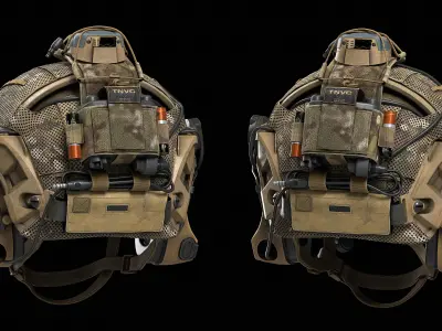 Crye Precision AirFrame Ballistic Helmet Low-poly 3D model