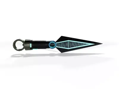 Sci-Fi Knife - Kunai Low-poly 3D model