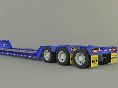 Low Boy Trailer 3D model