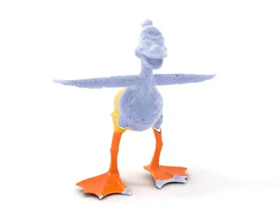 Vibrant Yellow Duckling model pack Low-poly 3D model