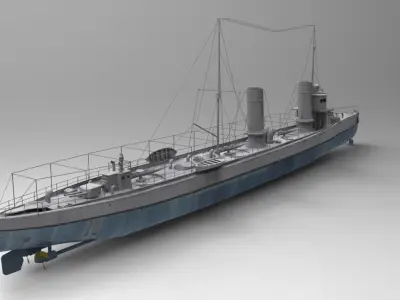 The Sultanhisar Torpedo Boat 3D model