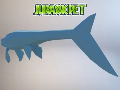 Mosasaurus Hoffmanni Low-poly 3D model