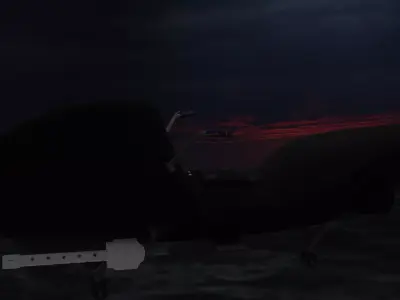 Jetbike boat in water at dusk 3D model