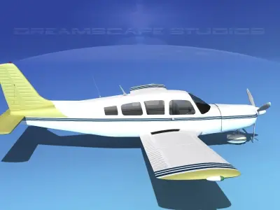 Piper Cherokee Six 300 V08 3D model