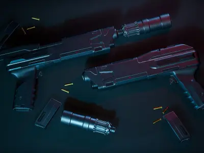 Modern Gun 3D model