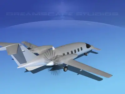Piaggio P180 Avanti Bare Metal 3D model