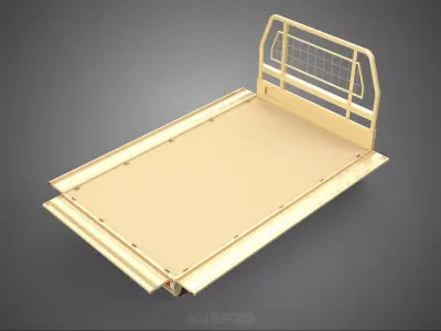 UTE BAKKIE 3 WAY WIDE DECK DROP SIDE LOAD BED PICKUP TRUCK BODY 3D model