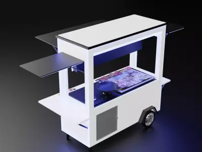 Street Food Cart Low-poly 3D model buy