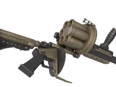 Grenade Launcher Milkor 3D model