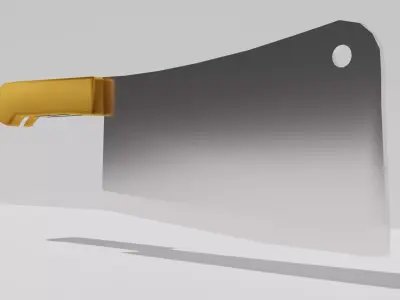 Butcher Knife Free low-poly 3D model buy