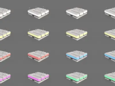 PBR Sci-Fi Building A09 Low-poly 3D model