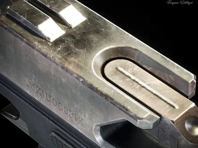 Sci-fi Laser Gun PBR Low-poly 3D model