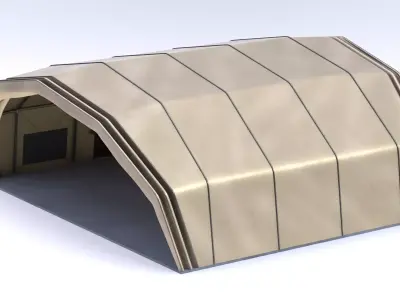 Military Airplane Hangar 3D model